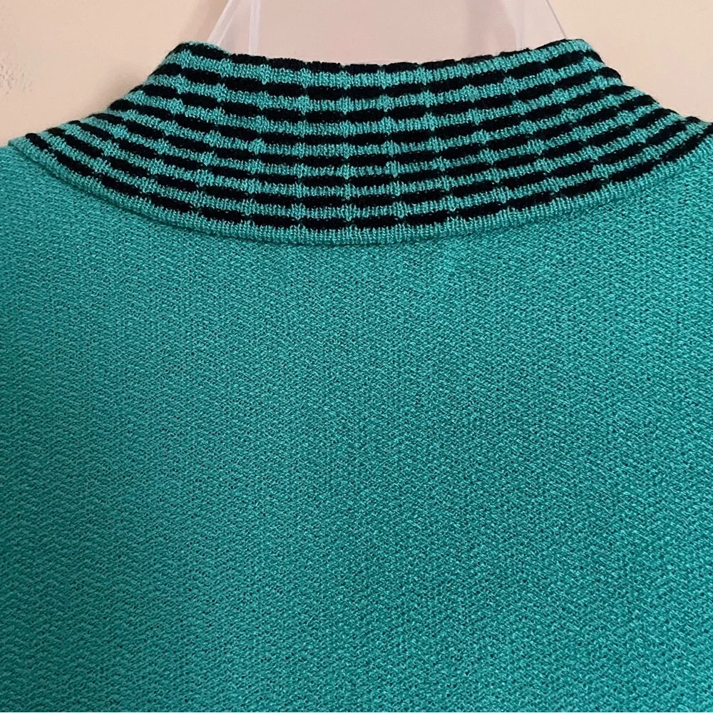 Vintage San Remo Green Cardigan Sweater Jacket Medium Rockabilly Retro